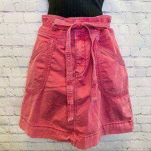 Pilcro & the Letterpress pink paper bag skirt size 0 